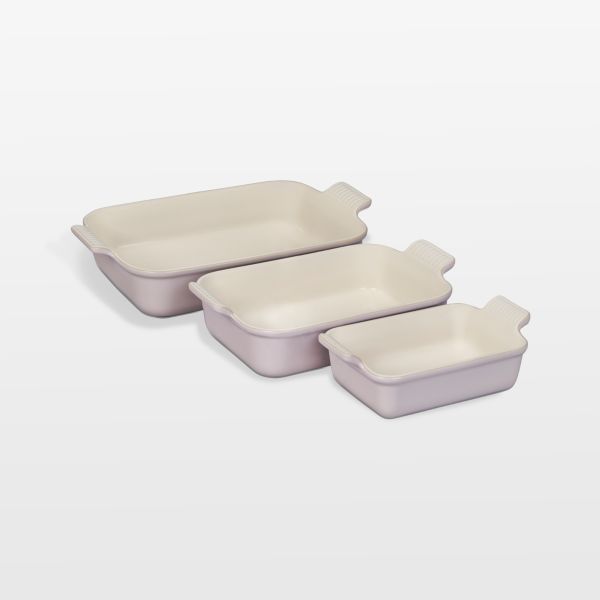 Le Creuset ® Heritage Shallot Rectangular Baking Dishes, Set of 3