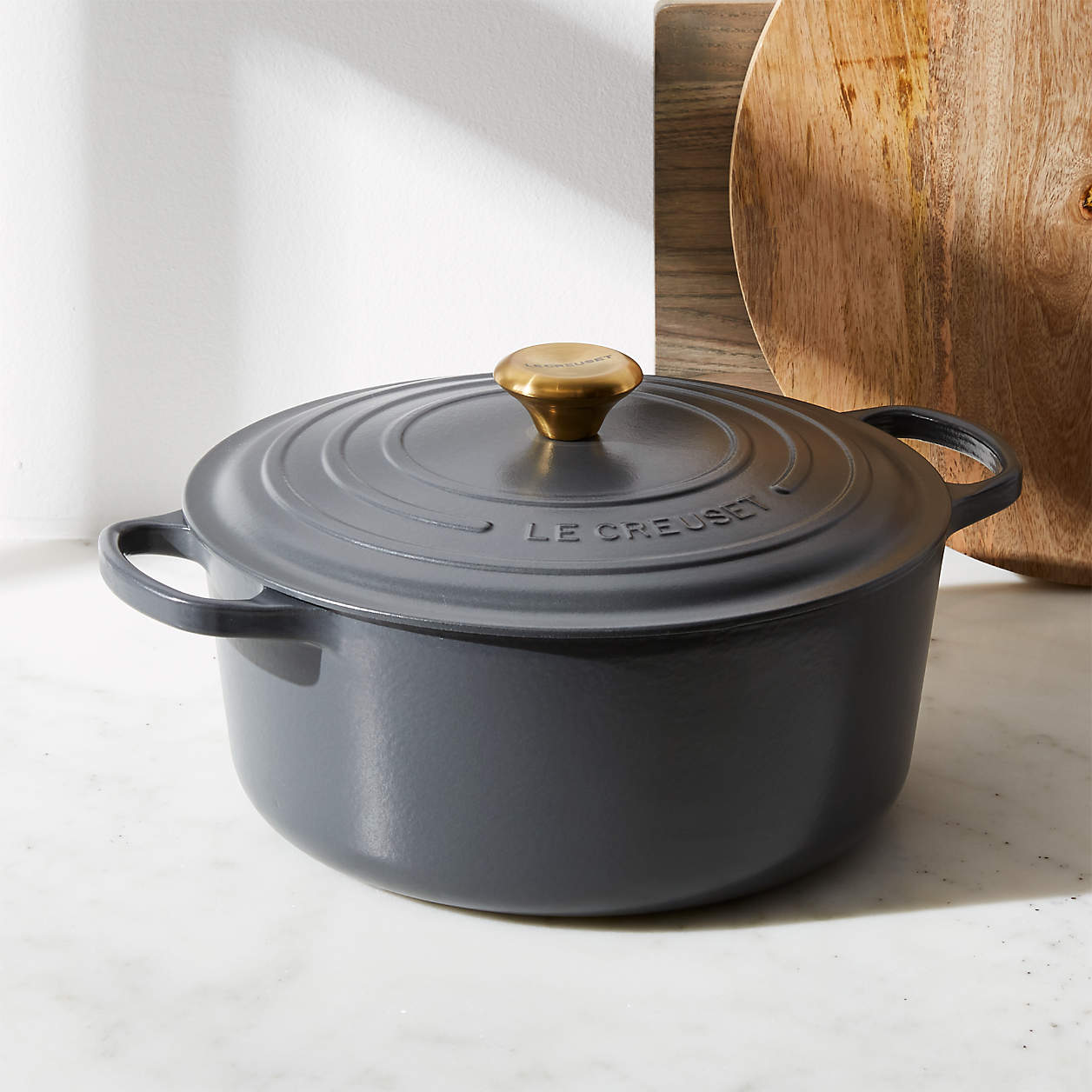 Le Creuset Signature 7.25Qt. Graphite Grey Round Dutch Oven + Reviews