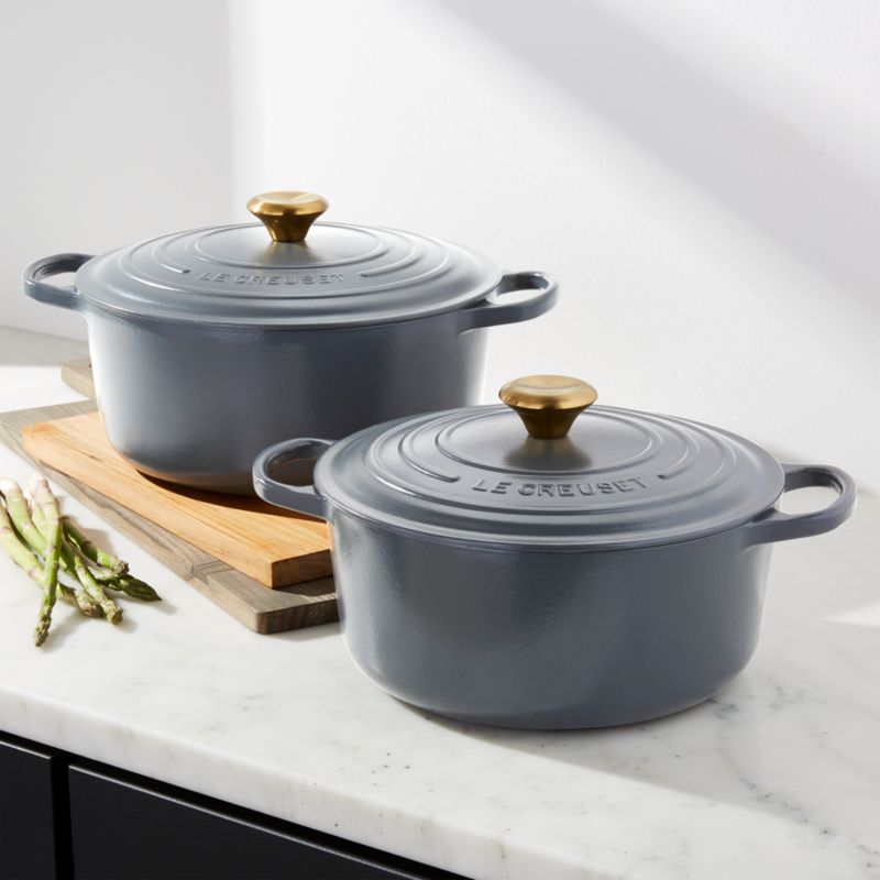 Le Creuset Graphite Dutch Oven | Crate and Barrel