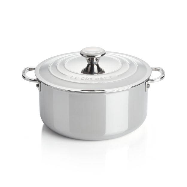 Le Creuset Signature Stainless Steel 5.5-Qt. Casserole with Lid in ...