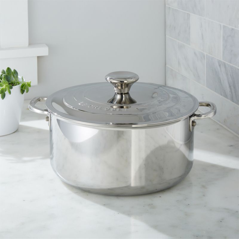 Le Creuset Signature Stainless Steel 5.5Qt. Casserole with Lid