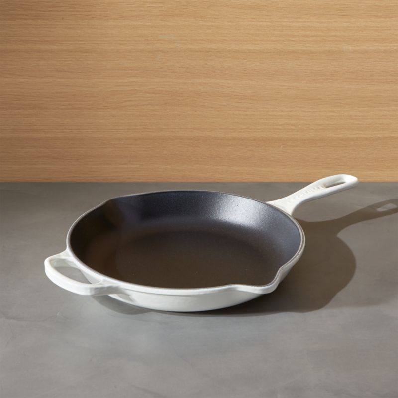 Le Creuset Signature 10 White Skillet Reviews Crate And Barrel