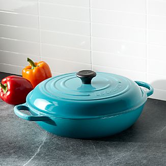 Le Creuset ® Signature 5-Qt. Caribbean Blue Everyday Pan with Lid
