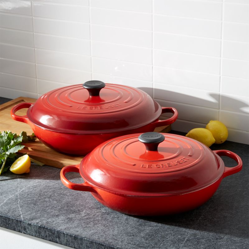 Le Creuset Signature Cerise Red Everyday Pans Crate and Barrel