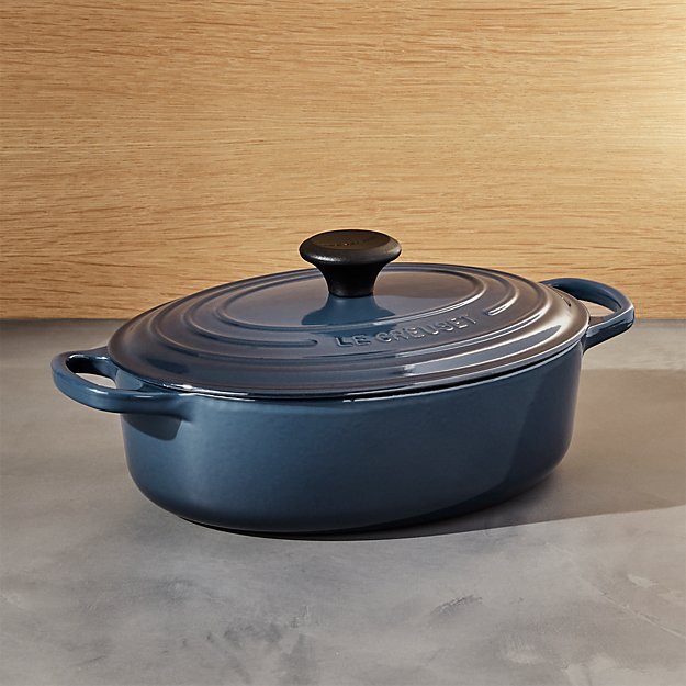 Le Creuset ® Signature 3.5-qt. Ink Oval French Oven | Crate and Barrel