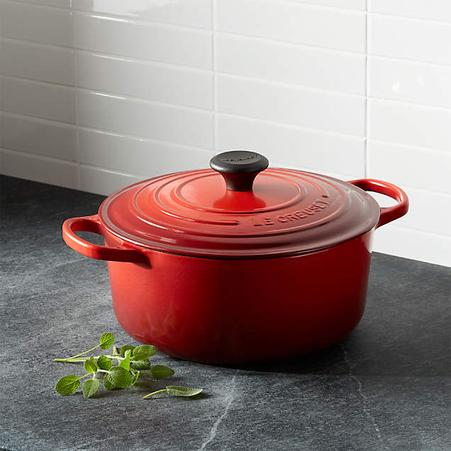 Le Creuset Signature 5qt. Cerise Red Everyday Pan + Reviews Crate