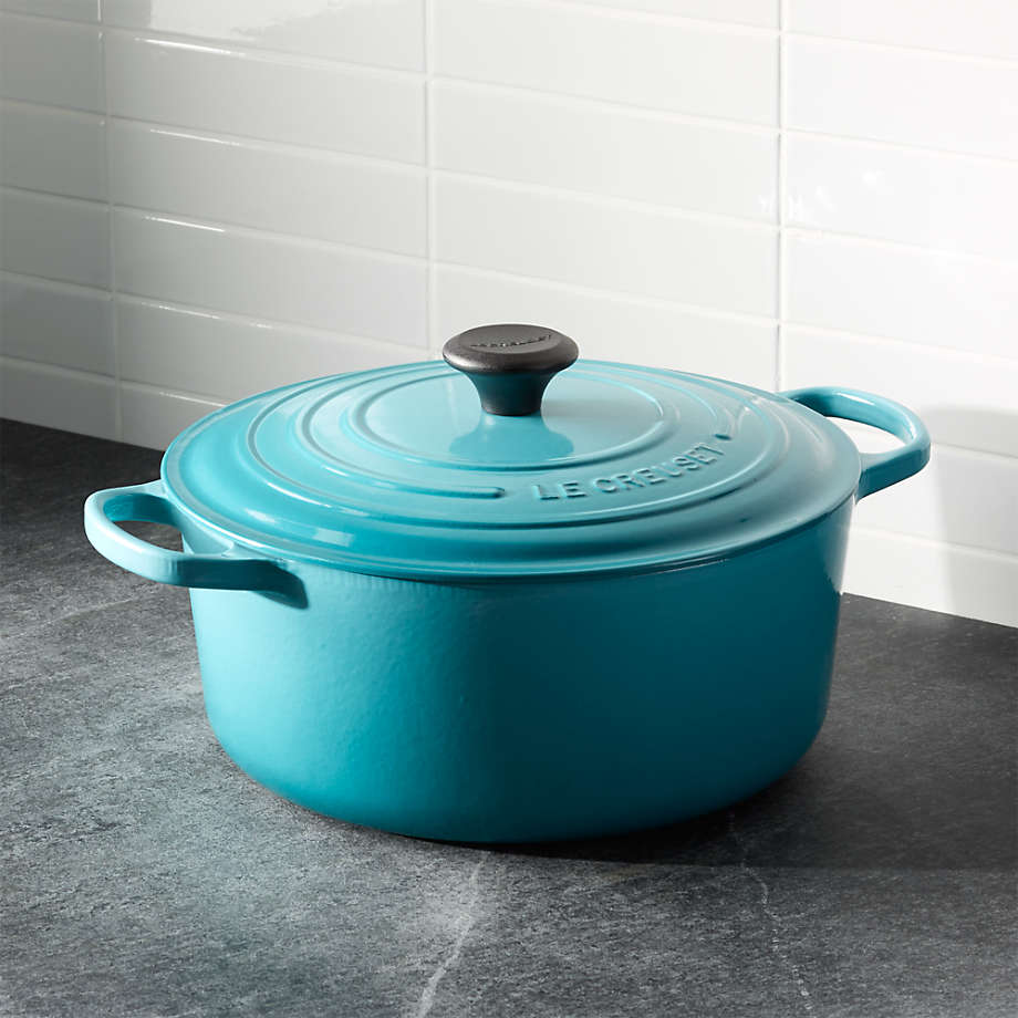 Le Creuset Signature 7.25-qt. Round Caribbean Dutch Oven with Lid ...