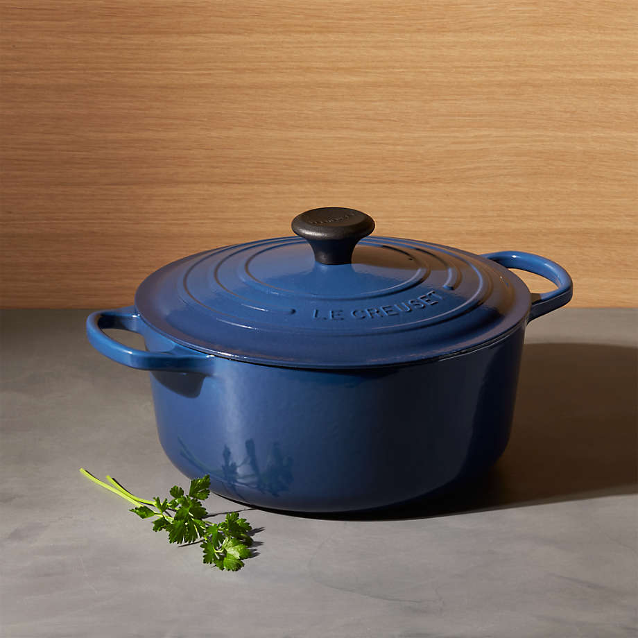 Le Creuset Signature 5.5 qt. Round Ink Dutch Oven with Lid + Reviews