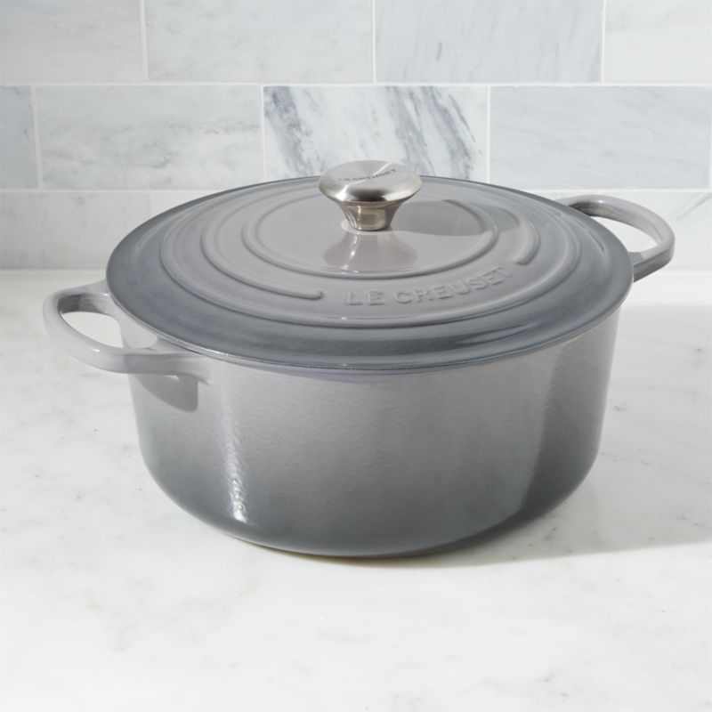 Le Creuset Signature 7.25Qt. Oyster Round Dutch Oven + Reviews Crate