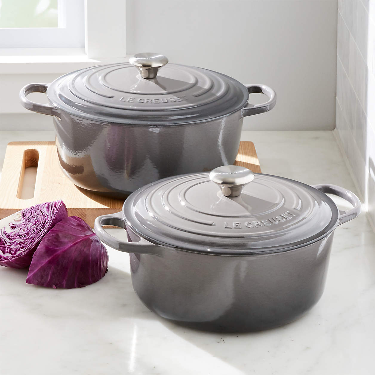 Le Creuset Signature Oyster Round Dutch Ovens Crate and Barrel