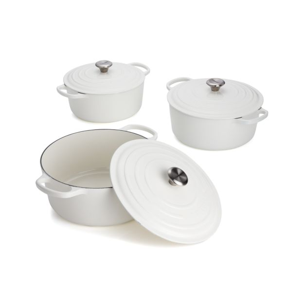 Le Creuset Signature Round White Dutch Ovens Crate and Barrel