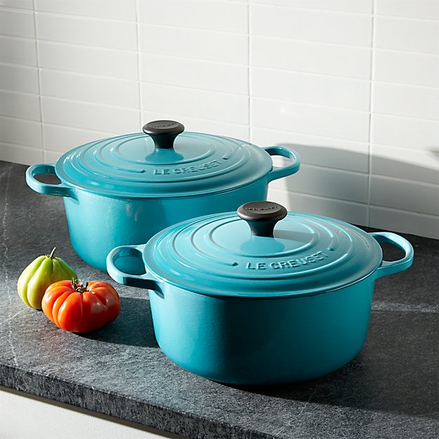 Le Creuset ® Signature Round Caribbean French Ovens | Crate and Barrel