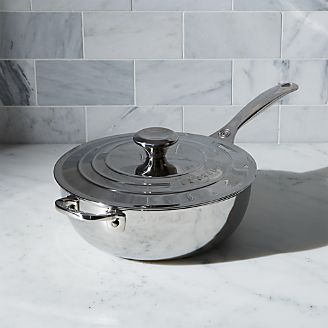 Le Creuset ® Signature 3.5 qt. Stainless Steel Saucier with Lid