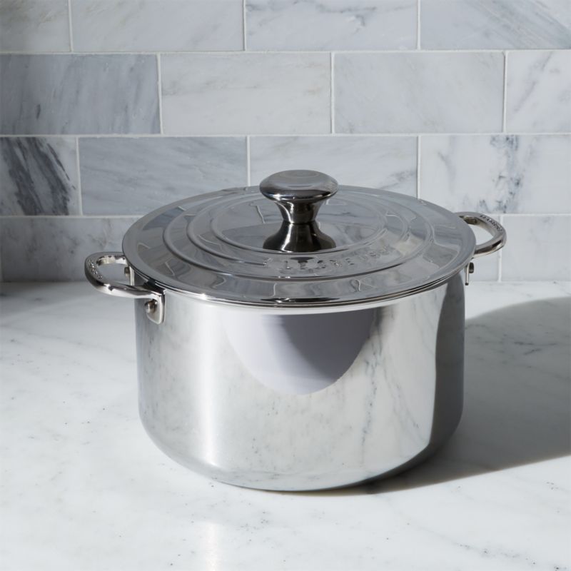 Le Creuset Signature 7 qt. Stainless Steel Stock Pot with Lid + Reviews