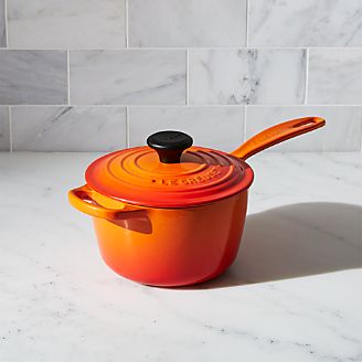 Le Creuset ® Signature 1.75-qt. Flame Saucepan with Lid