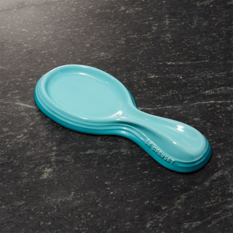 Le Creuset Spoon Rest Caribbean Blue + Reviews Crate and Barrel