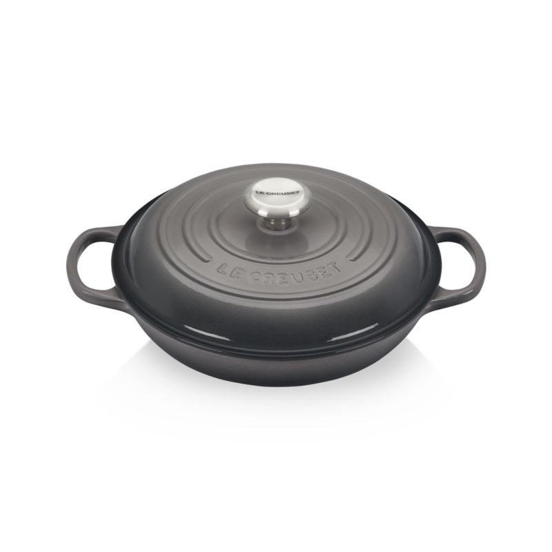 Le Creuset 2.25-Quart Oyster Everyday Pan with Lid | Crate and Barrel