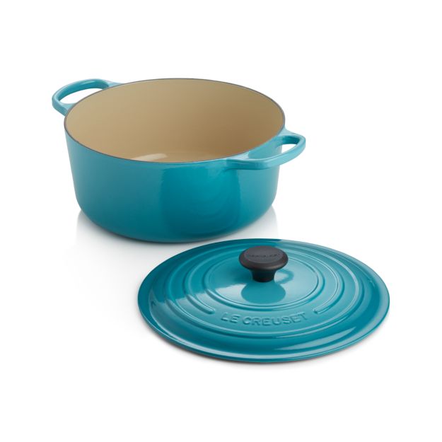 Le Creuset Signature 7.25qt. Round Caribbean Dutch Oven with Lid in
