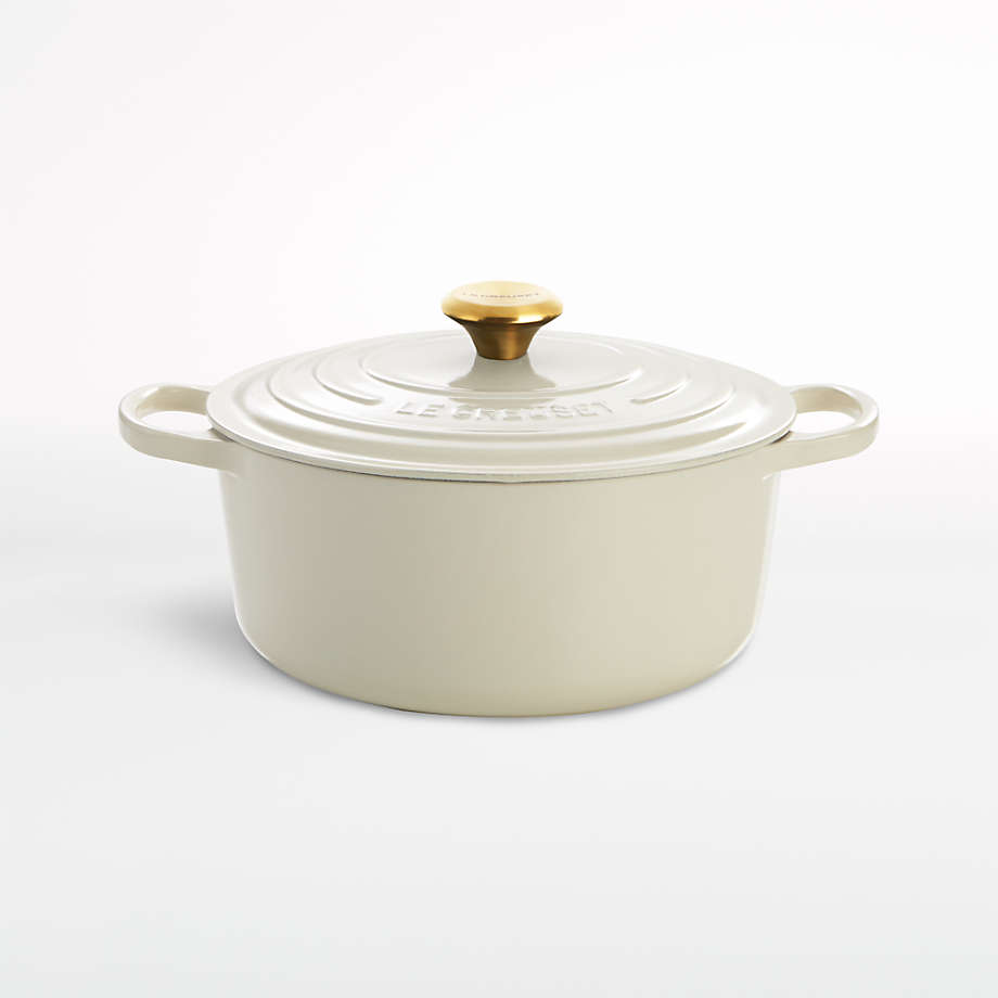 Le Creuset Signature 5.5 qt. Round Cream Dutch Oven with Lid + Reviews