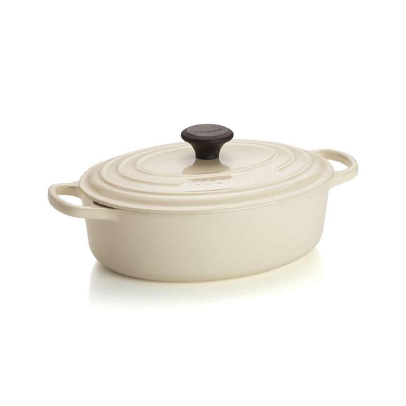 Le Creuset Signature 3.5-qt. Cream Oval Wide Dutch Oven + Reviews ...