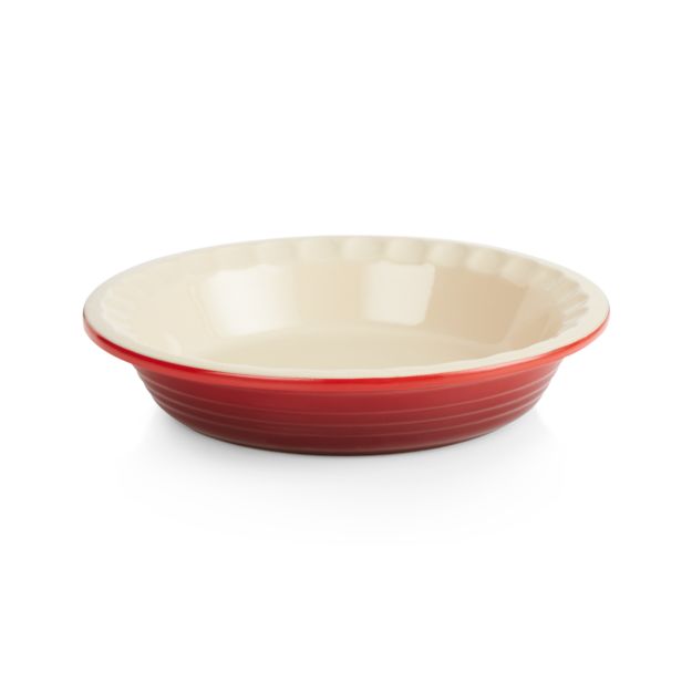 Le Creuset Cerise Pie Dish + Reviews Crate and Barrel