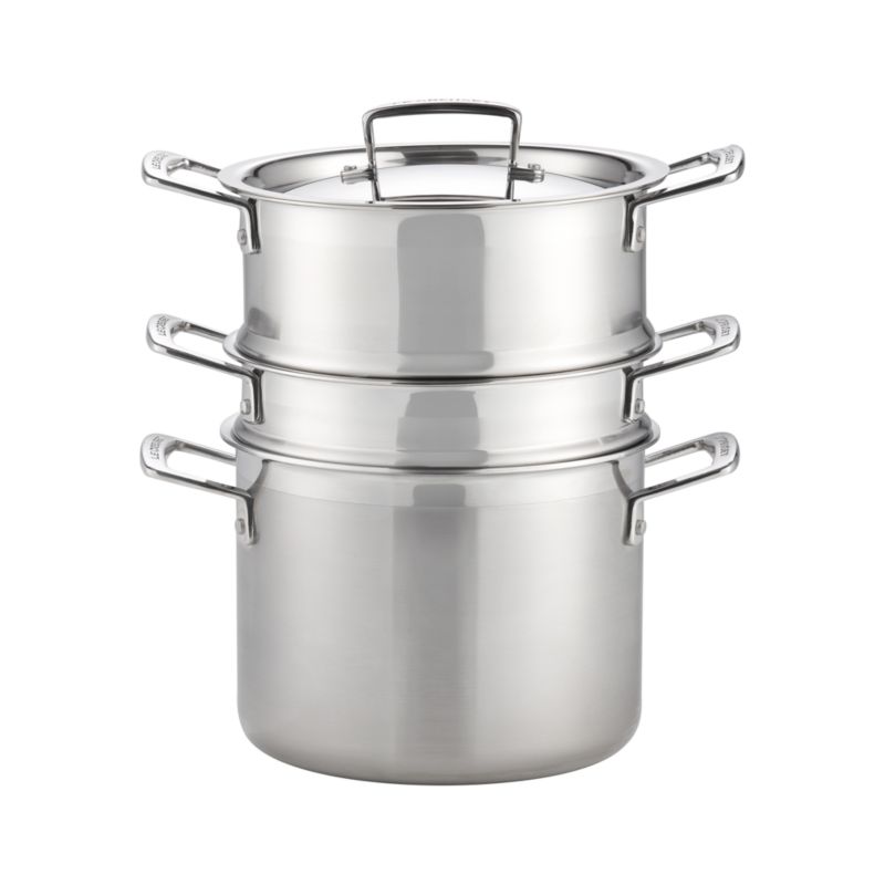 Le Creuset 5.25 qt. Stainless Steel Multipot + Reviews | Crate and Barrel