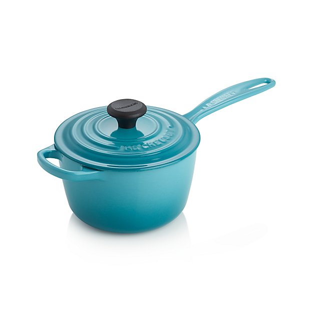 Le Creuset ® Signature 1.75-qt. Caribbean Saucepan with Lid | Crate and ...