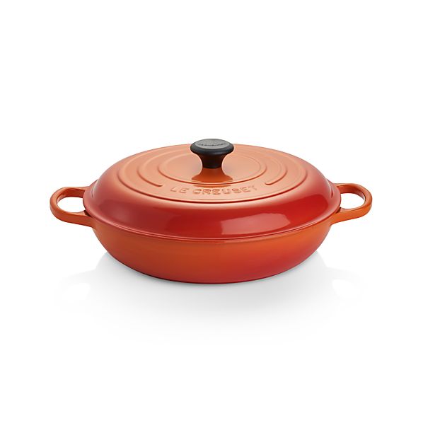 Le Creuset ® Signature 5-qt. Flame Everyday Pan in Individual Cookware ...