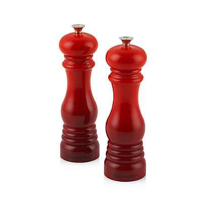 red salt and pepper mills