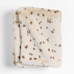 Image of Leopard Print Faux Fur Baby Stroller Blanket