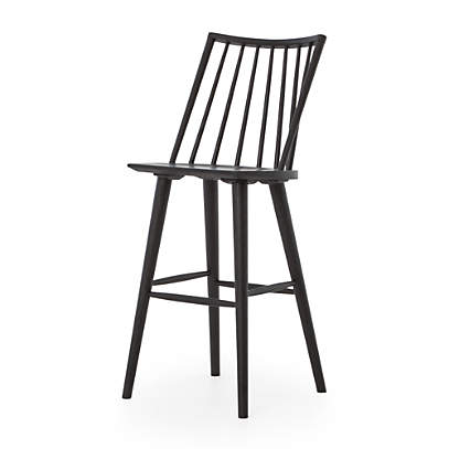 Paton Black Oak Windsor Bar Stool Crate And Barrel