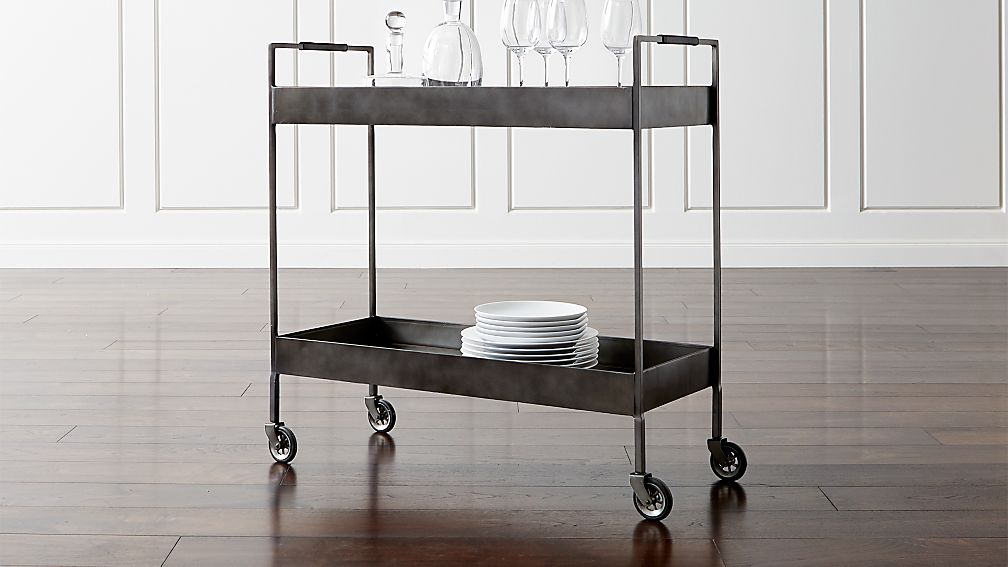 Cb2 Free Shipping >> Libations Carbon Bar Cart + Reviews | Crate and Barrel Cb2 Free Shipping >> Libations Carbon Bar Cart + Reviews | Crate and Barrel