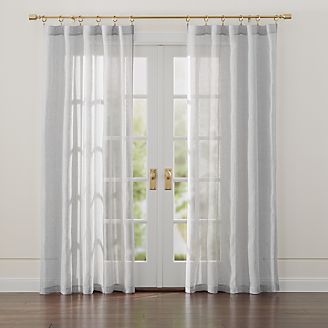 Linen Sheer Light Grey Curtains