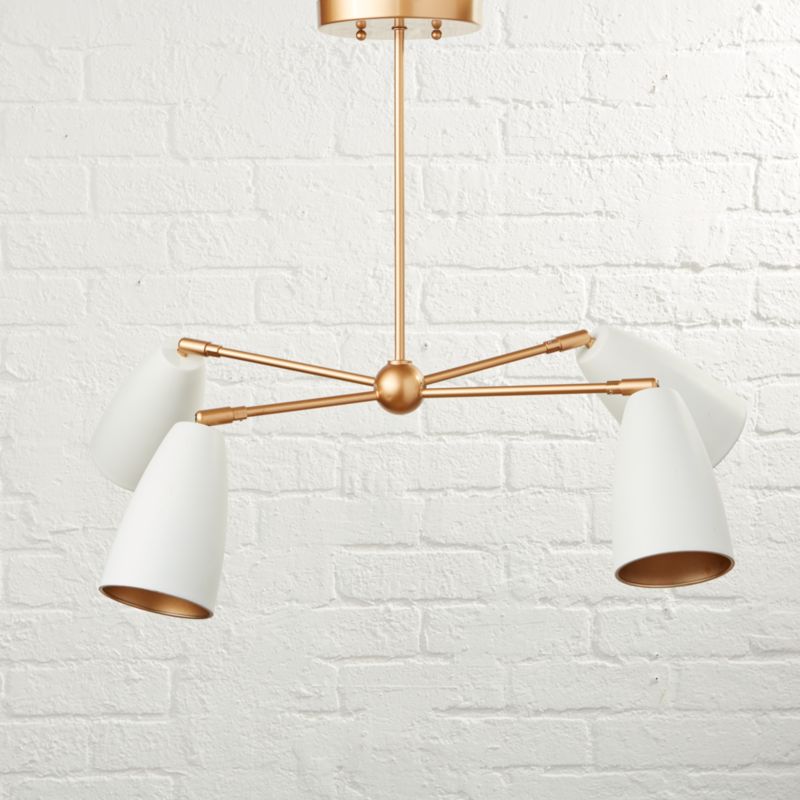 Spotlight White And Gold Pendant Reviews Crate And Barrel