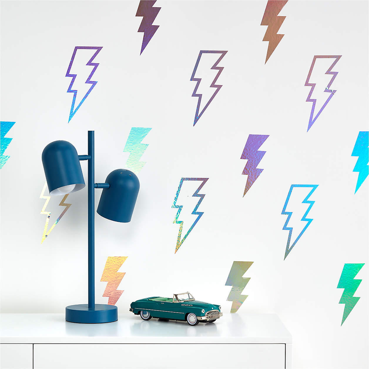 Lightning bolt wall decal