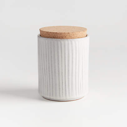 Lilou Medium Matte White Canister