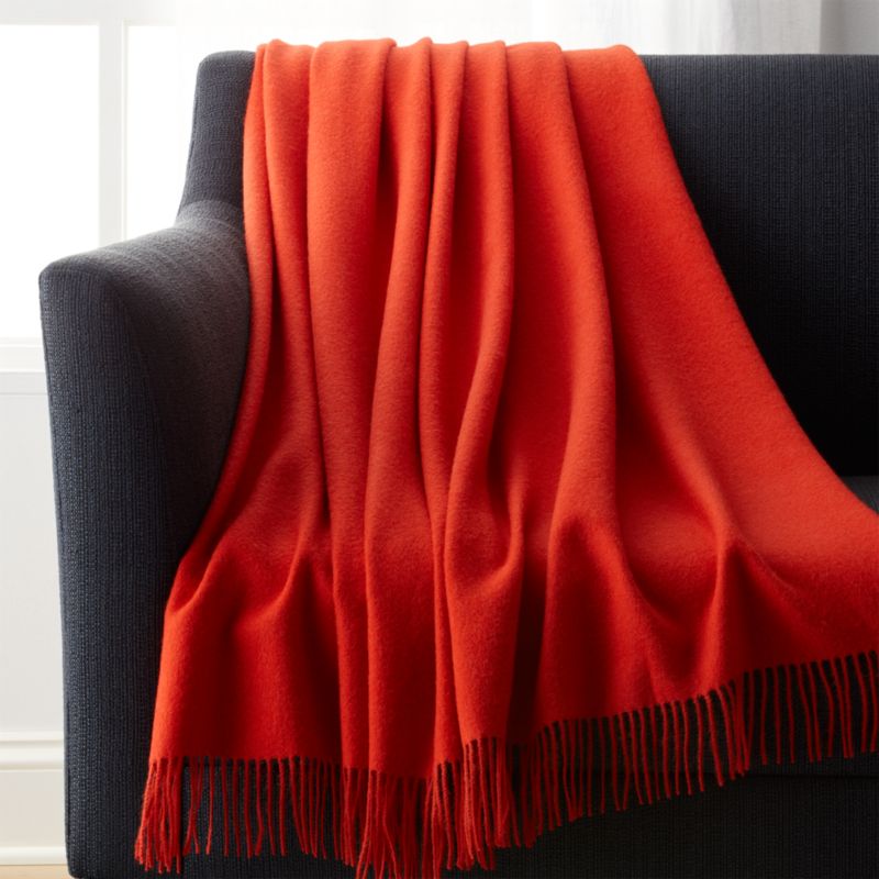 Burnt Orange Throw Blanket in Throws + Reviews | Crate and ...