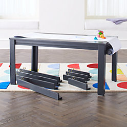 Large Charcoal Adjustable Kids Table, Leg Set and Paper Roll