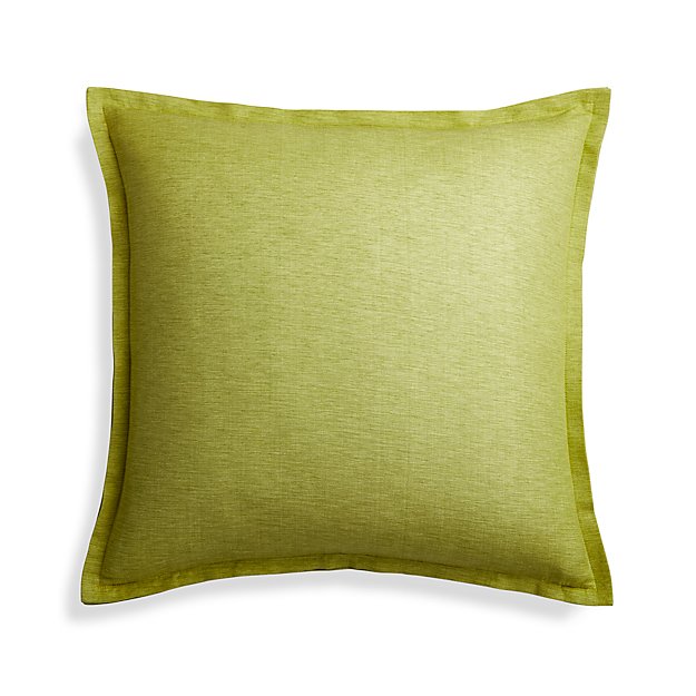 Linden Apple Green 23" Pillow Cover Crate and Barrel