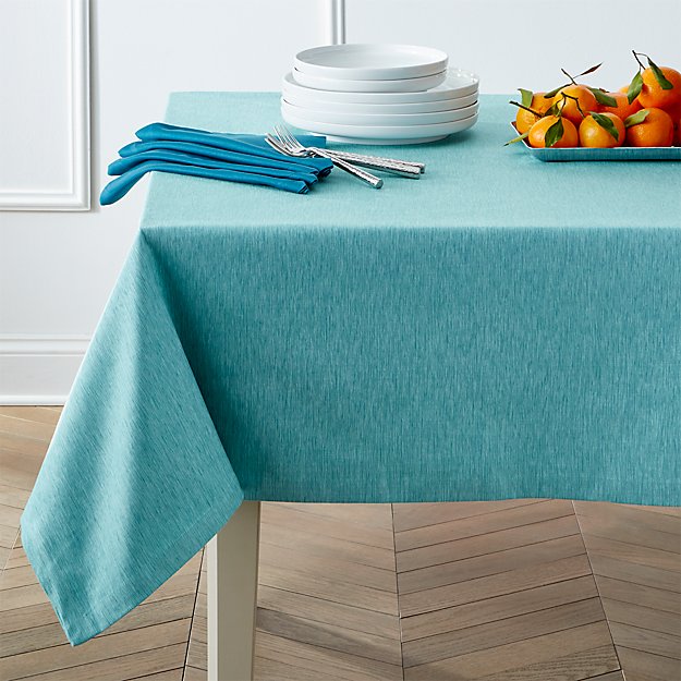 What Size Tablecloth For A 60 Round Table Top Furnitures What Size Tablecloth For A 60 Round Table Linden Aqua Crate And Barrel