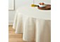 Linden Ecru 90" Round Tablecloth