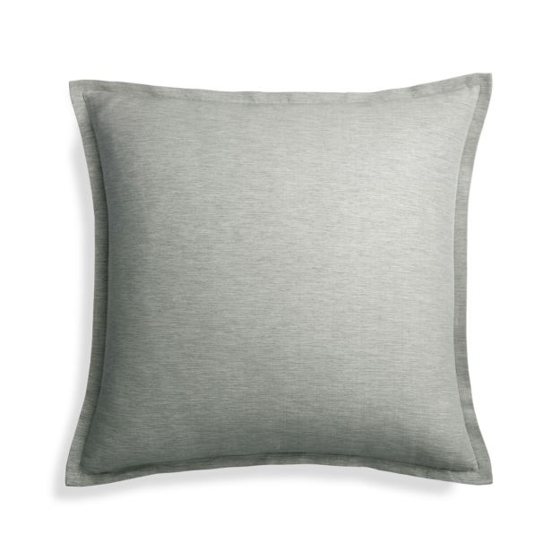 Linden Grey 23" Pillow Cover + Reviews Crate and Barrel