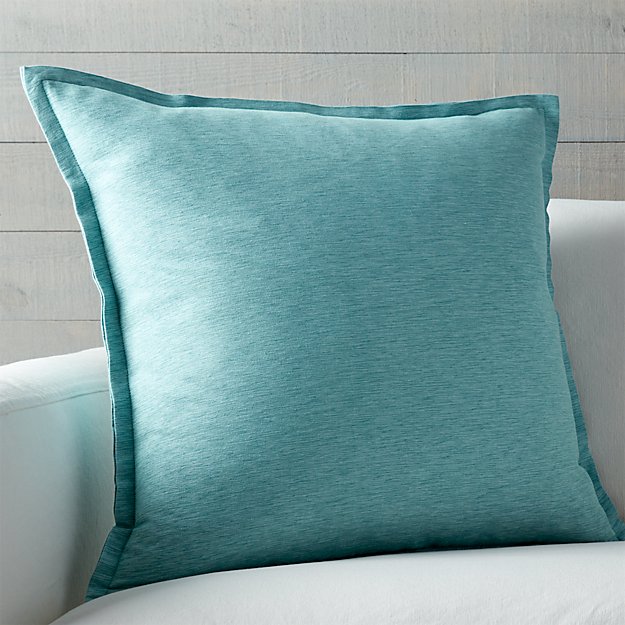 Linden Ocean 23" Pillow with FeatherDown Insert Crate and Barrel