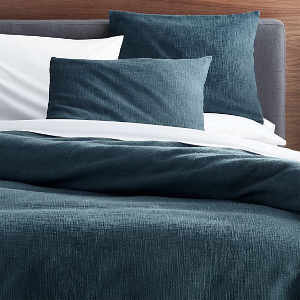 Lindstrom Blue Duvet Covers And Pillow Shams Crate And Barrel