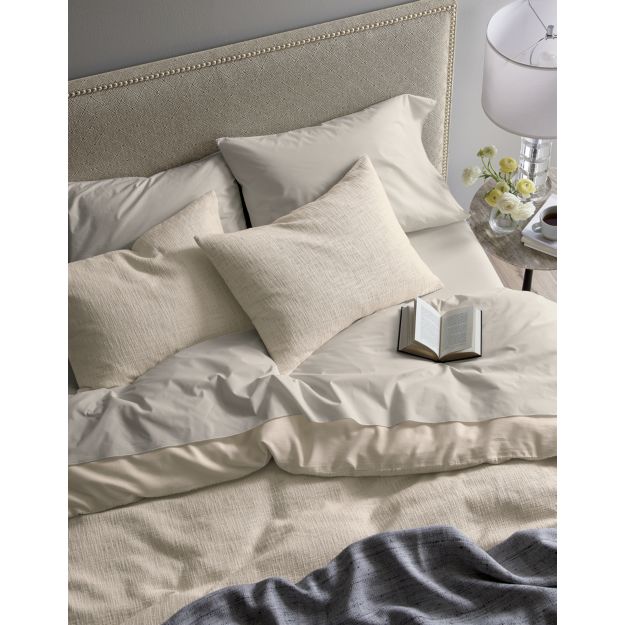 Lindstrom Ivory King Duvet Cover Crate and Barrel