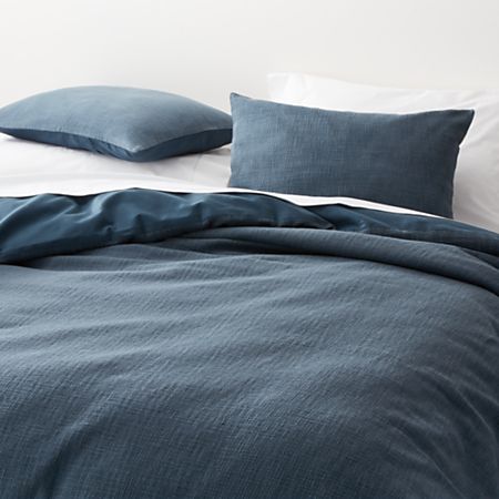 Lindstrom Blue Duvet Covers And Pillow Shams Crate And Barrel