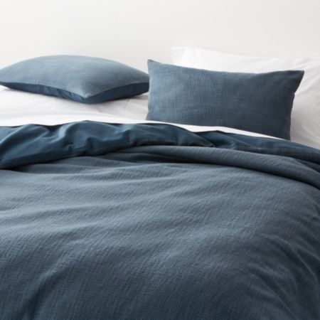 Lindstrom Blue Duvet Covers And Pillow Shams Crate And Barrel Canada