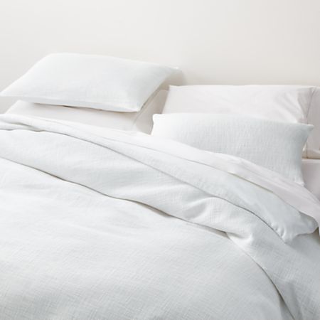 Lindstrom White Duvet Covers And Pillow Shams Crate And Barrel