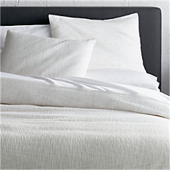 Lindstrom White Duvet Covers And Pillow Shams Crate Barrel Lindstrom White Full Queen Duvet Cover