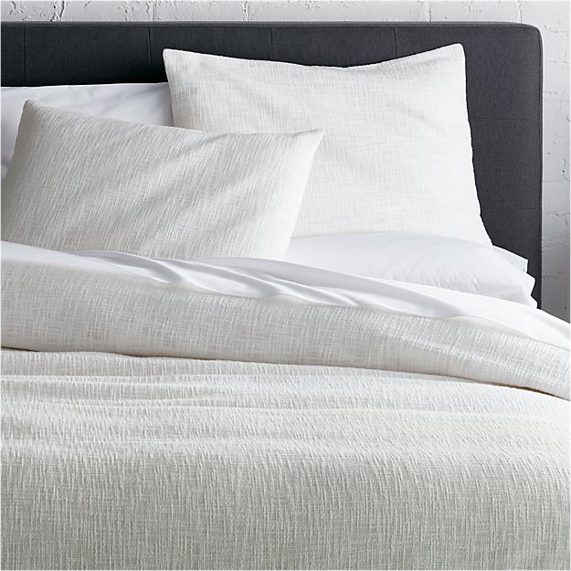Lindstrom White Duvet Covers And Pillow Shams Crate Barrel